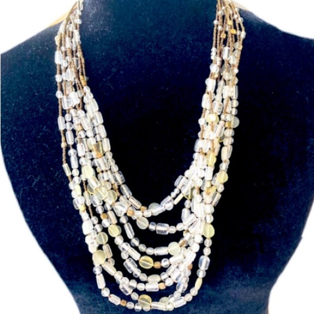 JAY STRONGWATER Beaded Necklace Boho Statement MultiStrand Bohemian Chic